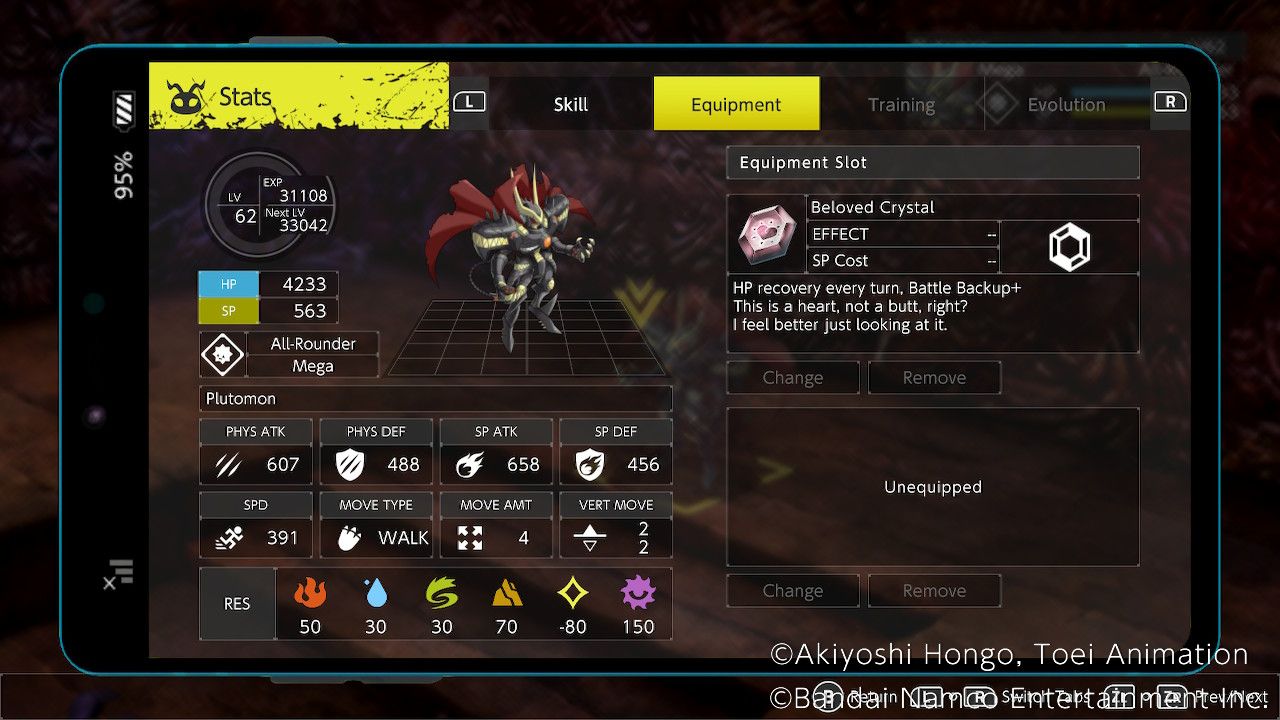 Digimon Survive_Plutomon Boss Stats