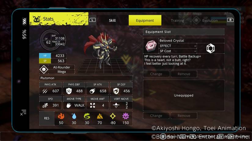 Digimon Survive_Plutomon Boss Stats