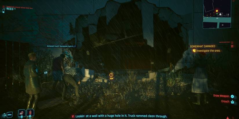 investigating hole in the wall 