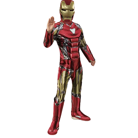 Kid in an Iron Man costume