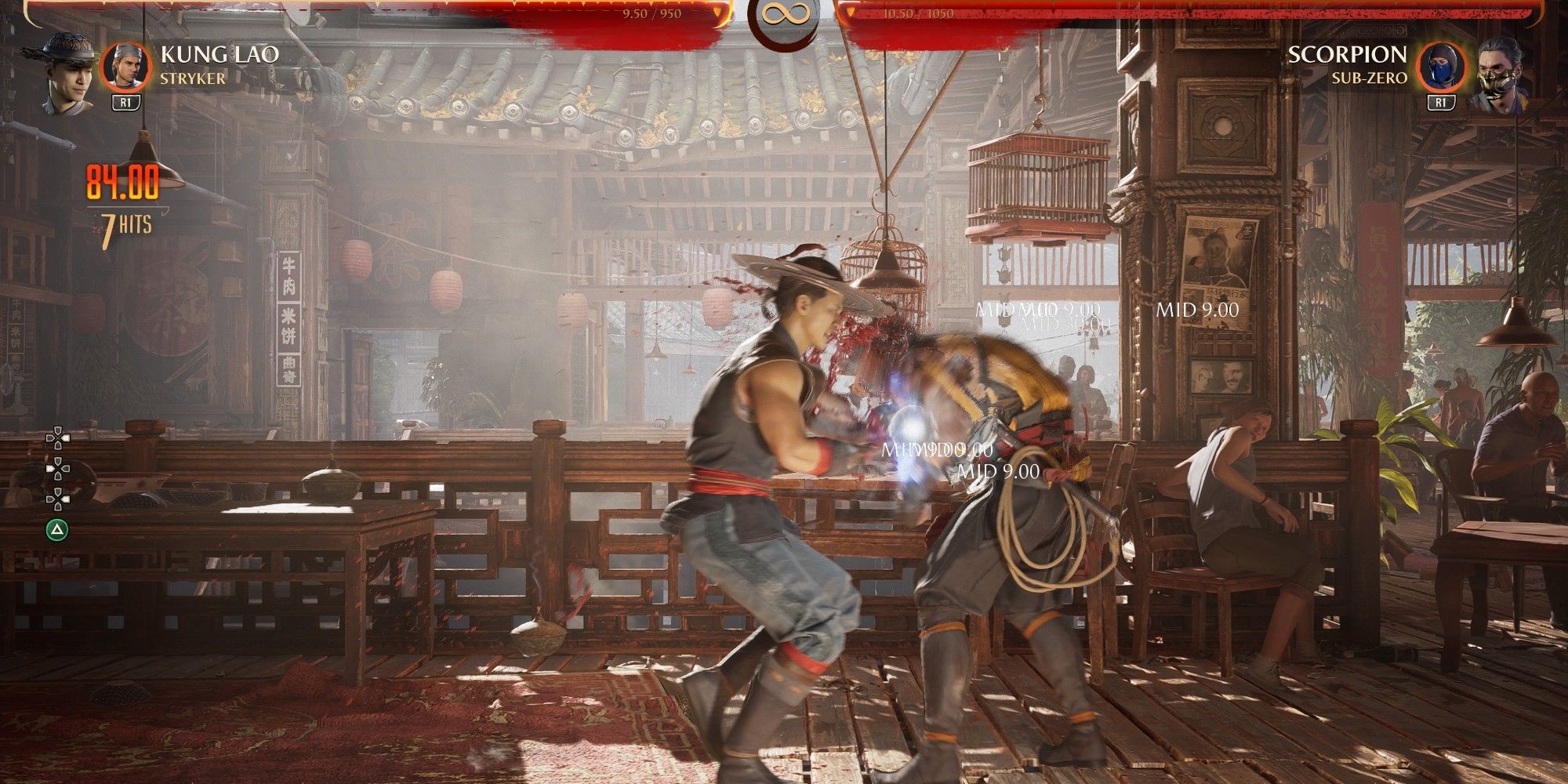 Kung Lao fighting Scorpion