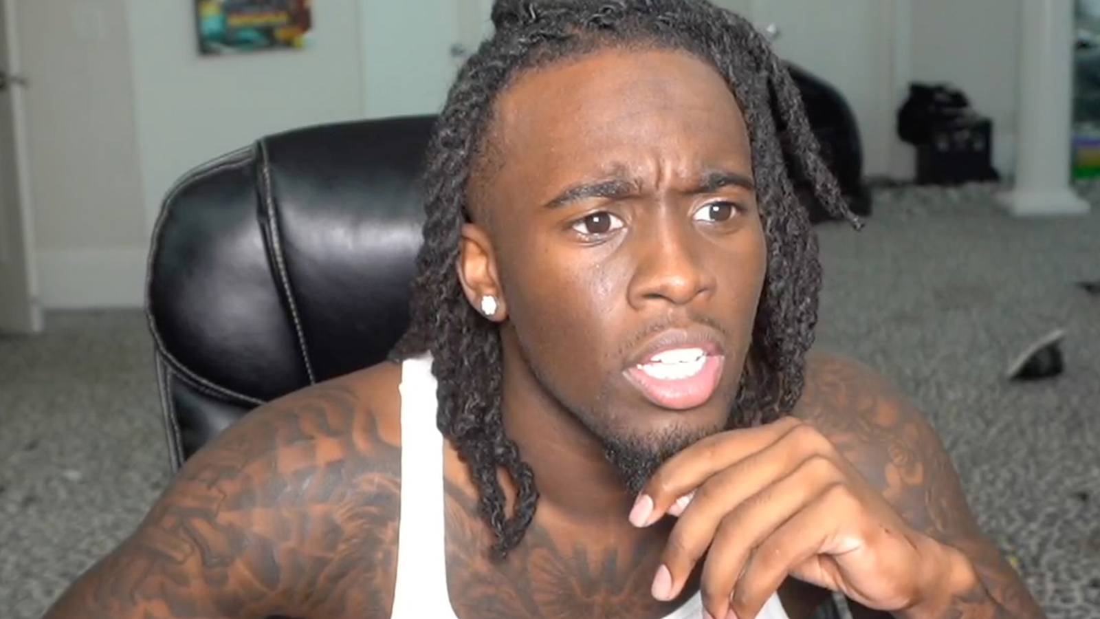 kai cenat puzzled expression