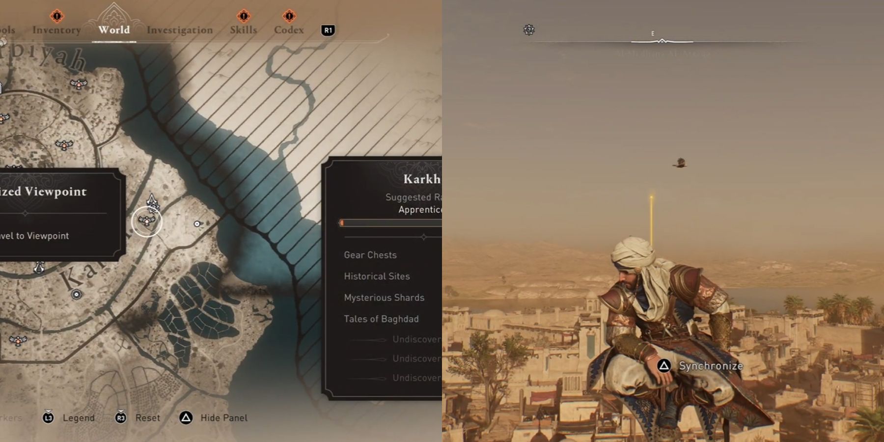 karkh al-midhana al ateeqa viewpoint assassin creed mirage