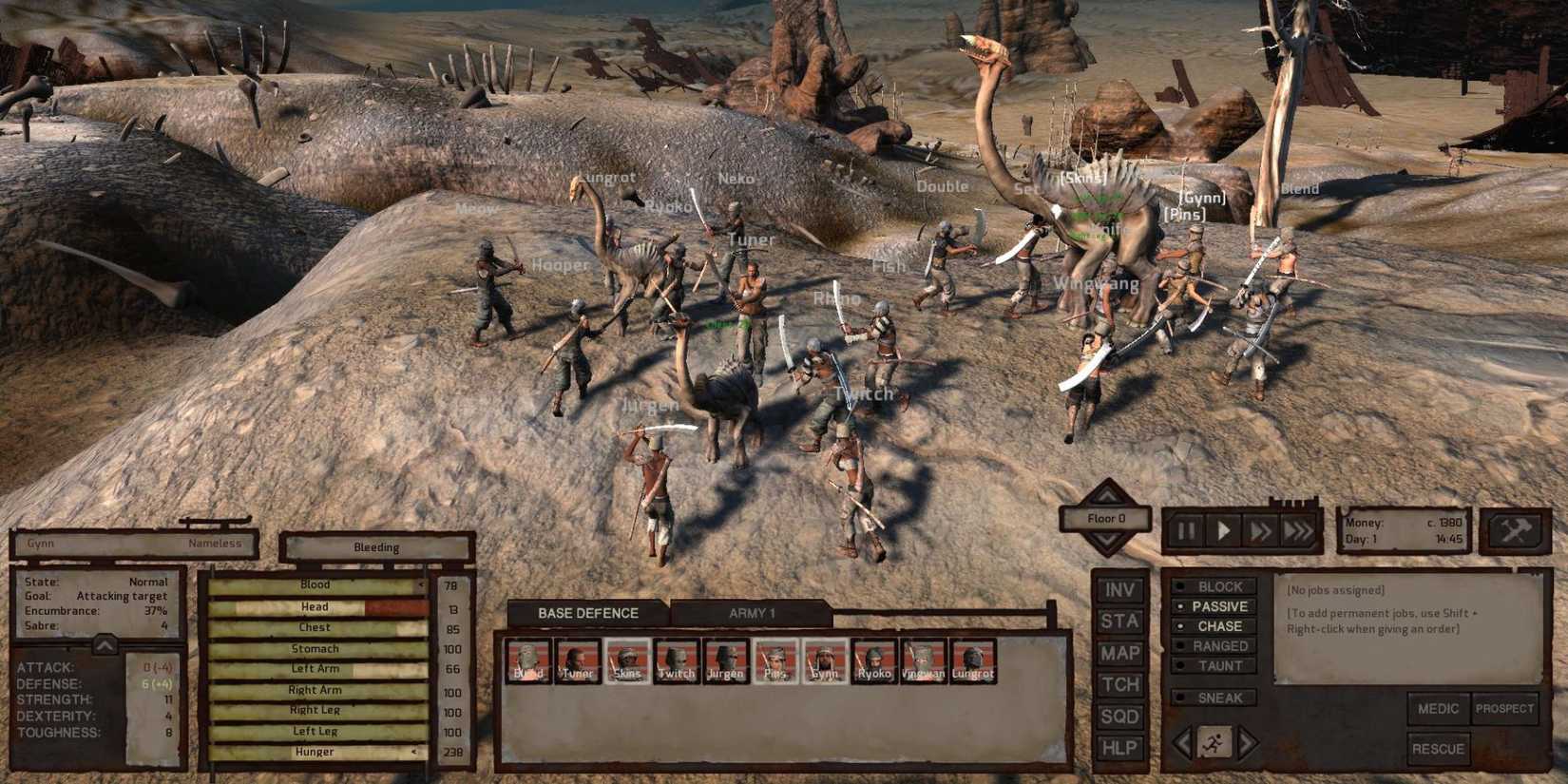 A player's army in Kenshi