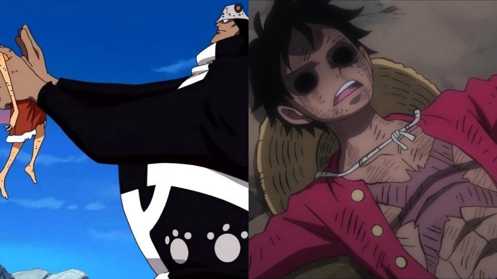 Kuma saves luffy one piece