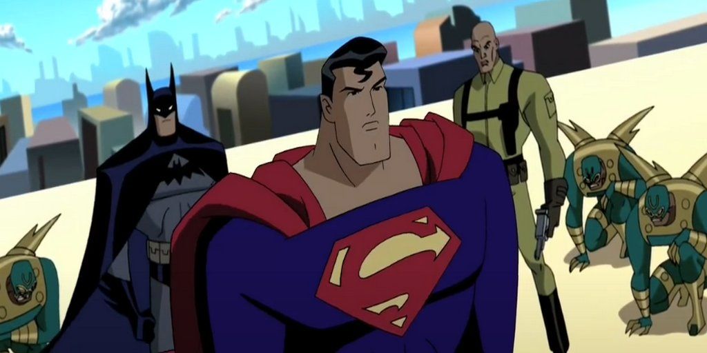 An Image of Lex Luthor, Superman, and Batman