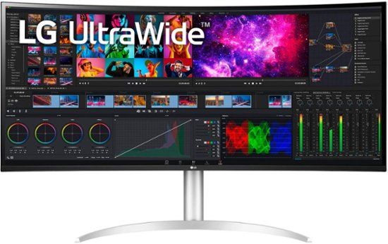 A picture of the LG 40WP95C-W 40” UltraWide Curved WUHD