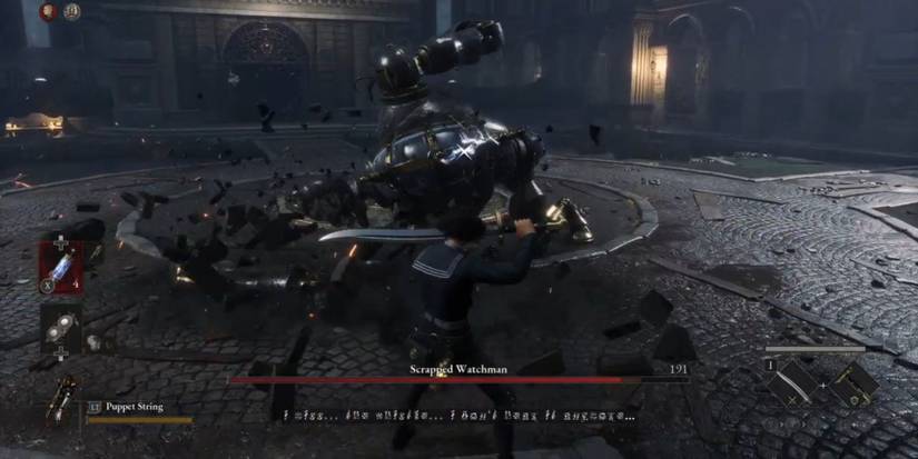 The Player defending an attack using Absolute Defense