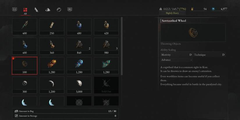 Sawtoothed Wheel Consumable Item