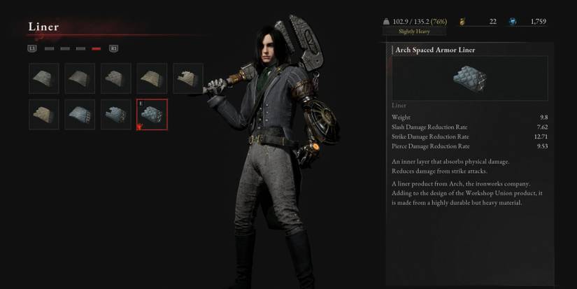 Arch Spaced Armor Liner Defense Part