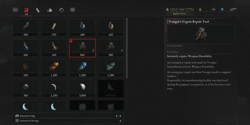 Venigni's Urgent Repair Tool Consumable Item