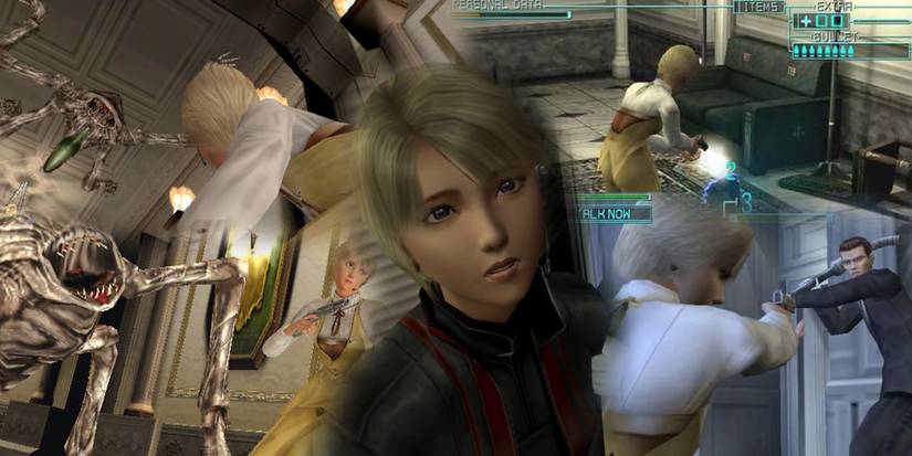 Lifeline or Operator's Side NA rio looks at player character chased by and fights enemies