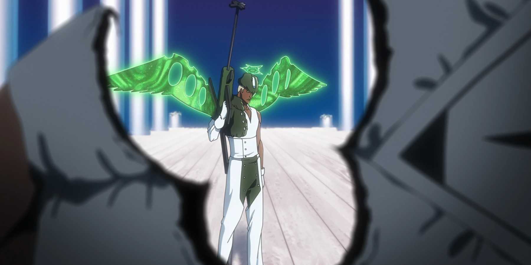 Lille Barro shoots a hole through Oetsu in BLEACH Thousand-Year Blood War Part 2 Episode 13