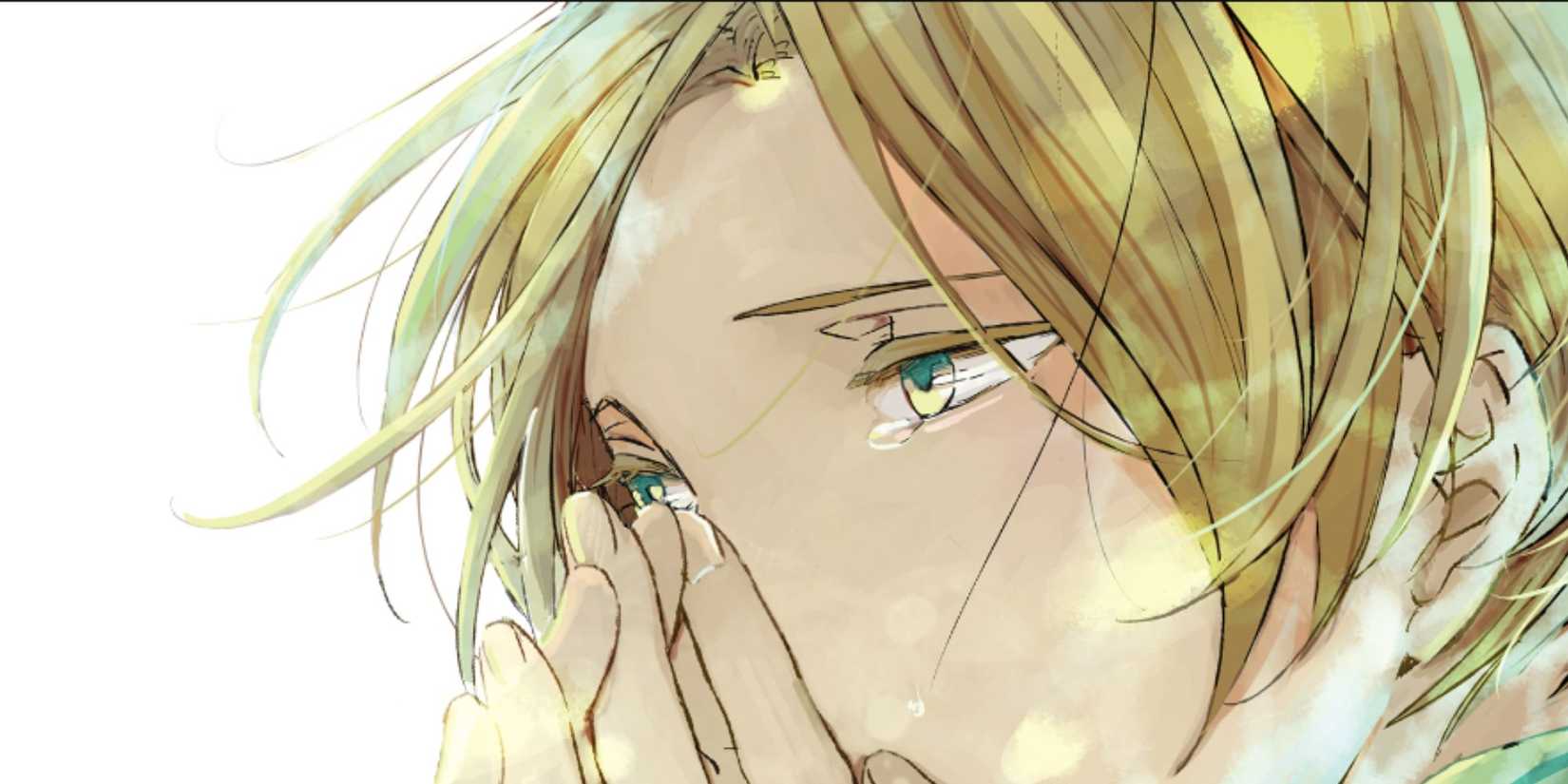 links a boy with blonde hair cries