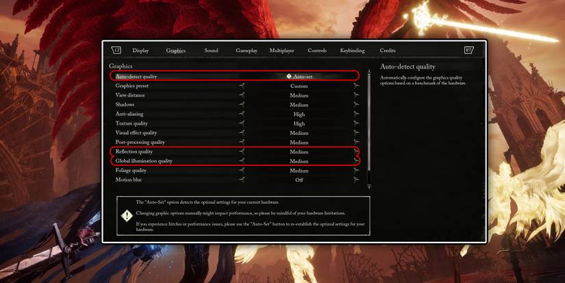 Lords of the Fallen - Hovering Over Some Of The Most Impactful Options In Settings Menu