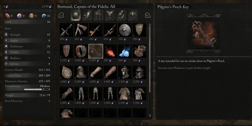 lords of the fallen pilgrim's perch key location