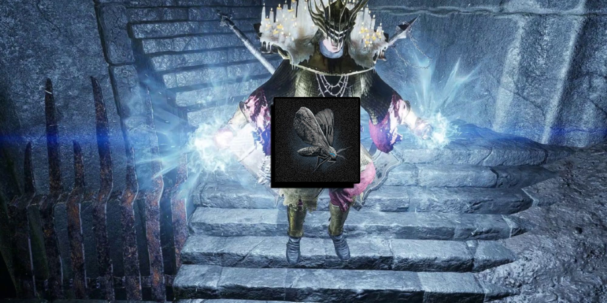 Lords of the Fallen - Vestige Moth PNG Over Image Of Player USing It