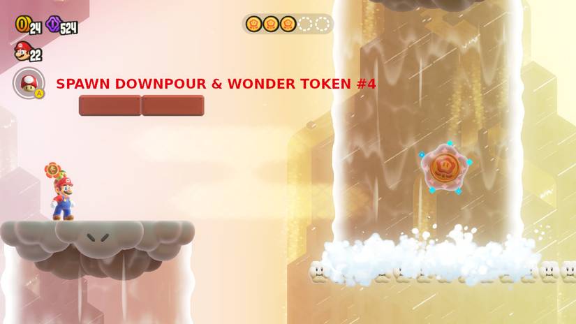 mario wonder an empty park tokens