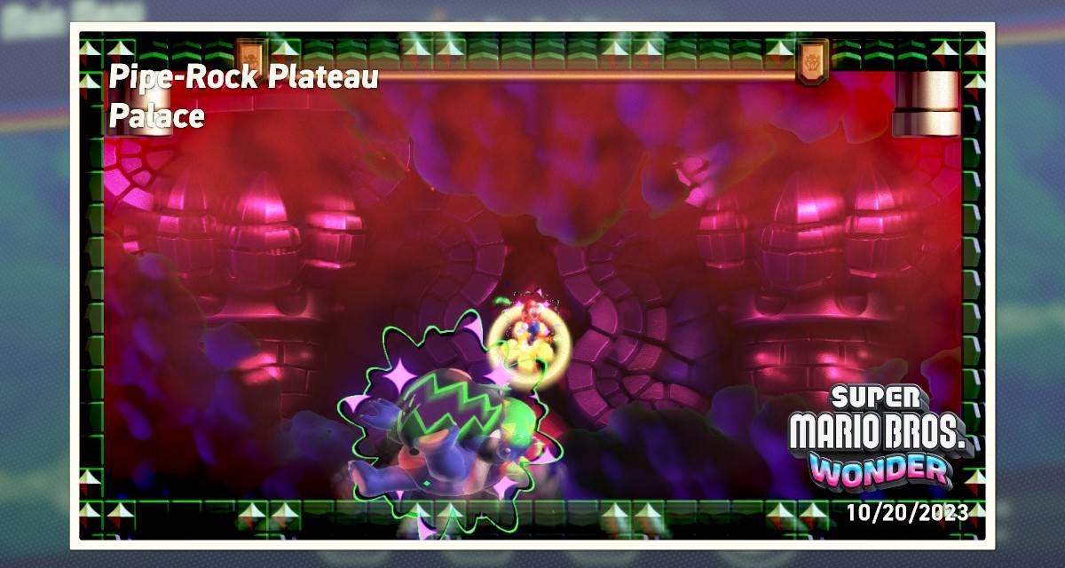 mario wonder pipe rock plateau palace collectibles