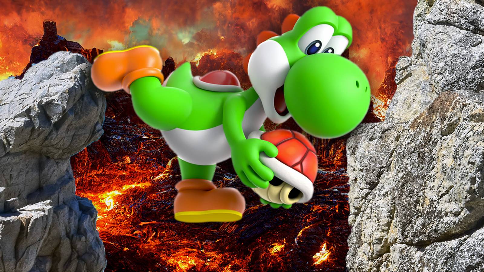 Mario Wonder Yoshi Rock Hard Place