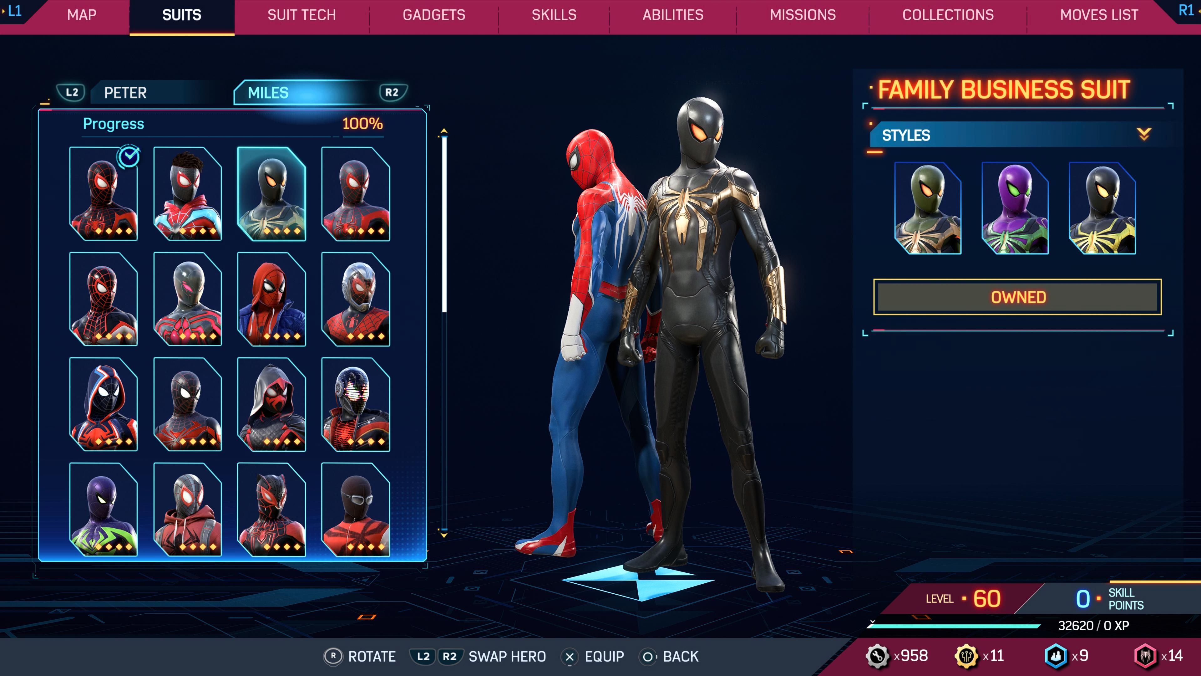 All Suits in Spiderman 2