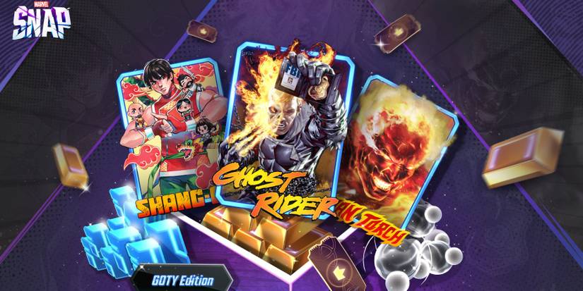 image showing some login rewards in marvel snap's anniversary event.