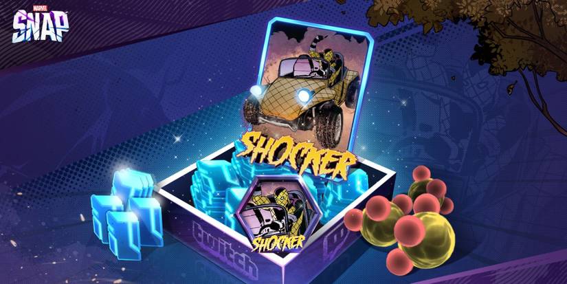 image showing some of the rewards for the first anniversary celebration event in marvel snap.