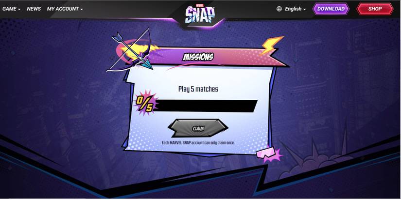 image showing the marvel snap x discord nitro website. 