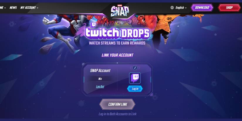 image showing how to link marvel snap to twitch account.