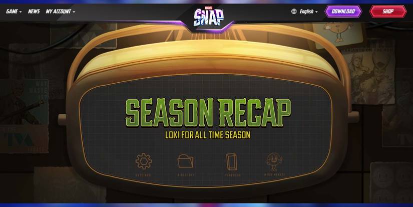 image showing the website where marvel snap players can get their season recap.
