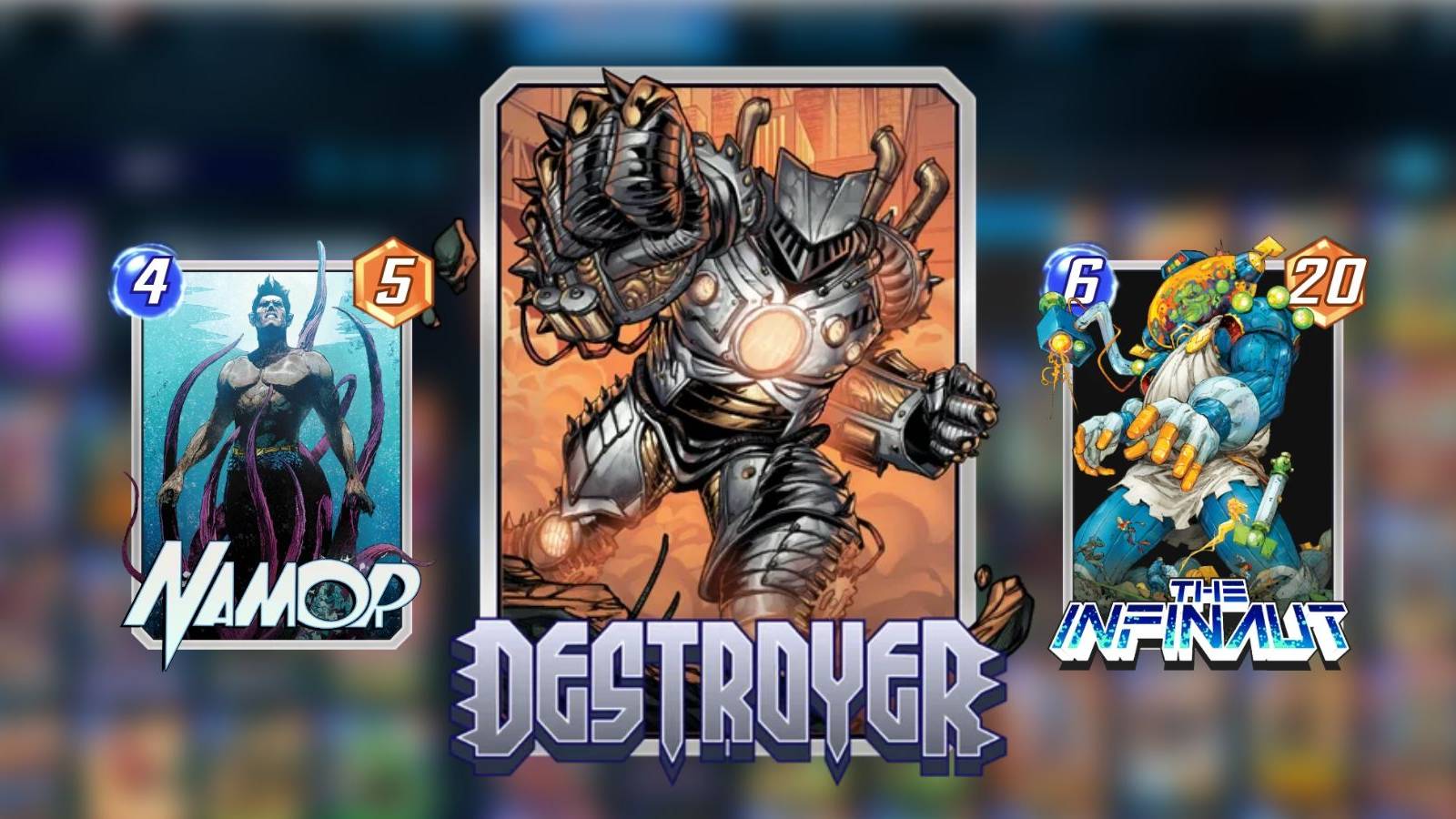 namor, destroyer, the infinaut cards in marvel snap.