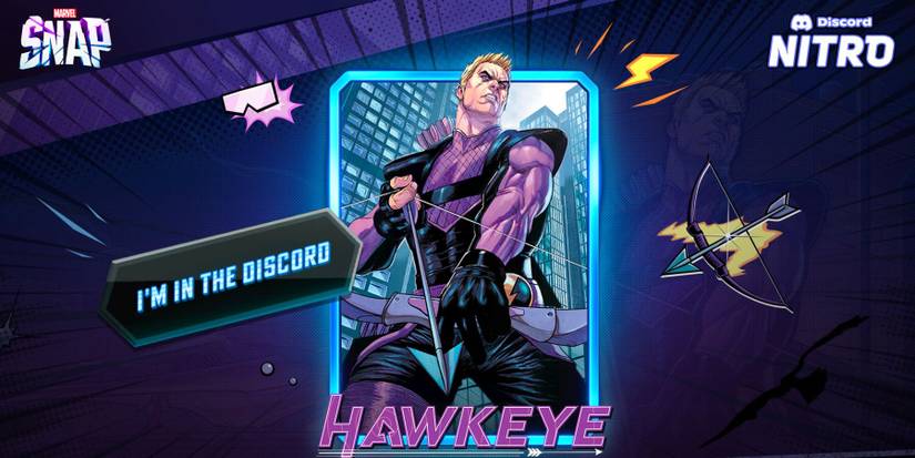 image showing hawkeye variant in marvel snap discord nitro collab.
