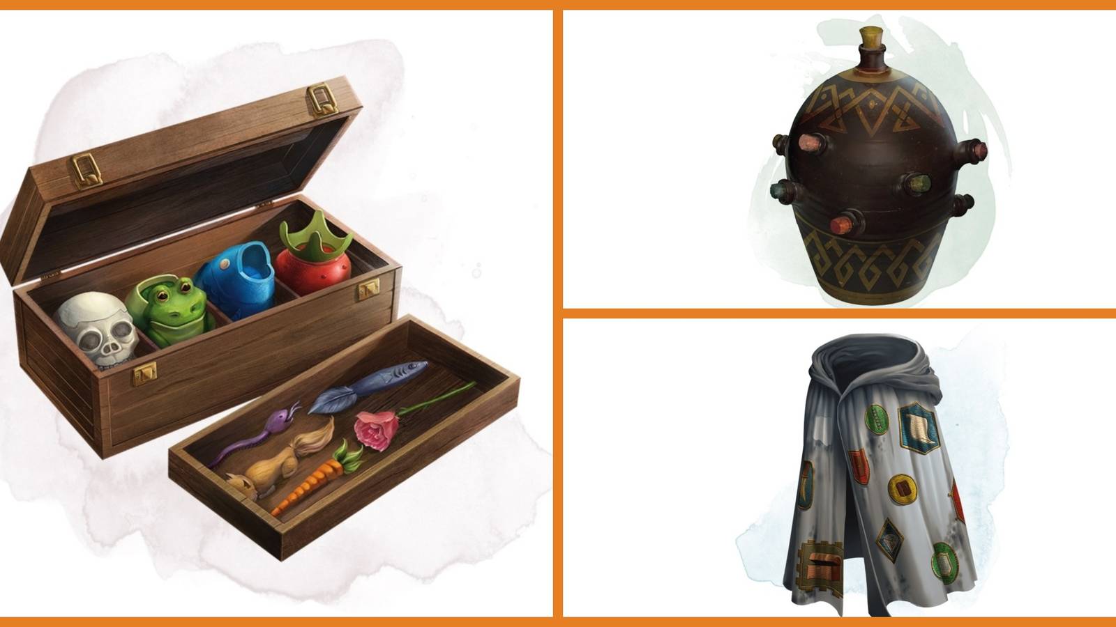 Marvelous Pigments, Alchemist Jug, Robe of Useful Items
