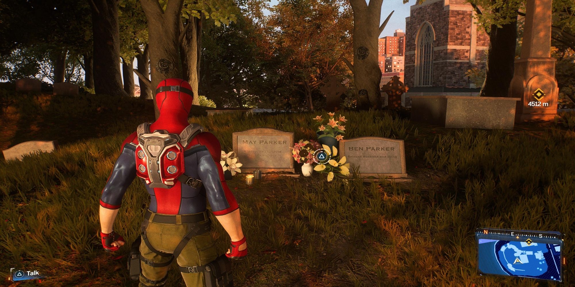 may parker ben parker grave spider-man 2