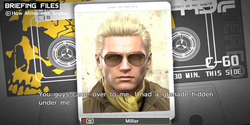 Kaz's picture in front of a cassette with the MSF logo on it