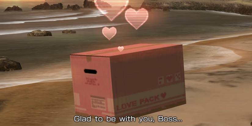 A pink box with hearts coming out of it on the beach