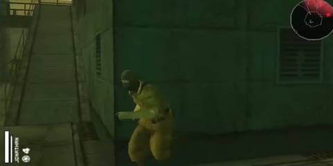 Johnny running around a corner with a ramp