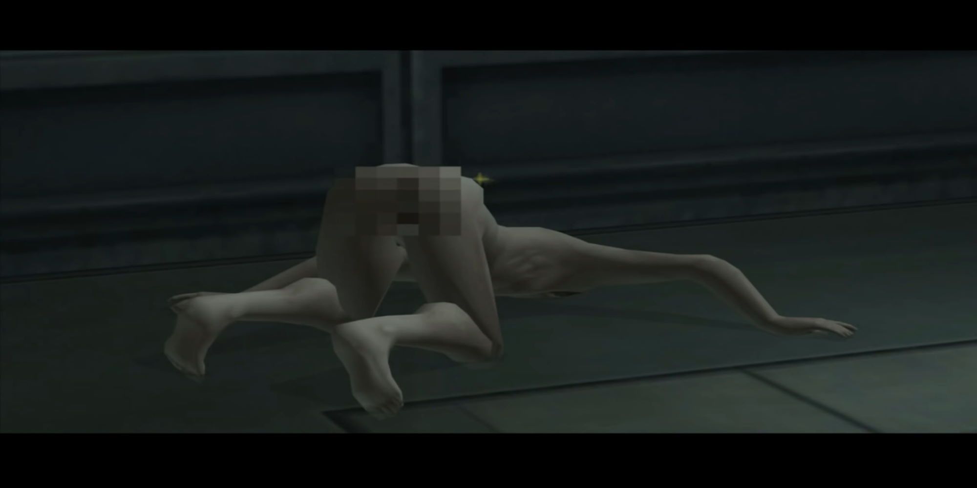 Johnny Knocked Out And Naked, with his backside pixelated and censored