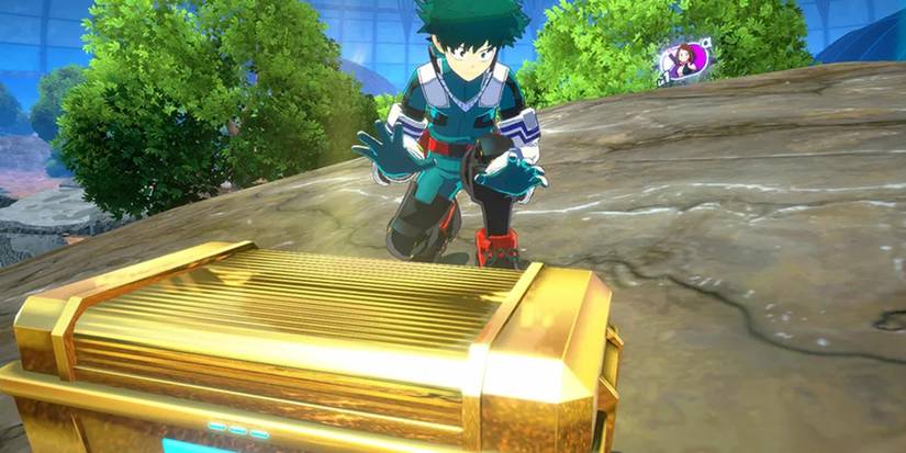 Deku getting a golden supply crate