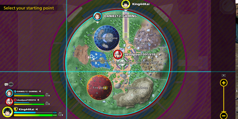 The battle royale map
