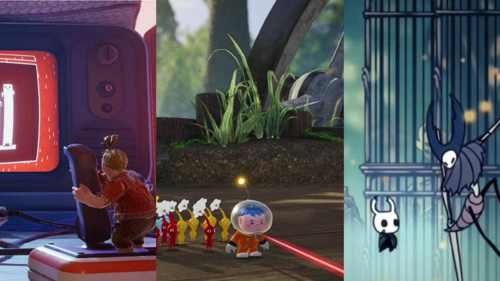 It Takes Two, Cody On Joystick, Pikmin 4, Hollow Knight, Knight And Mantis Lord