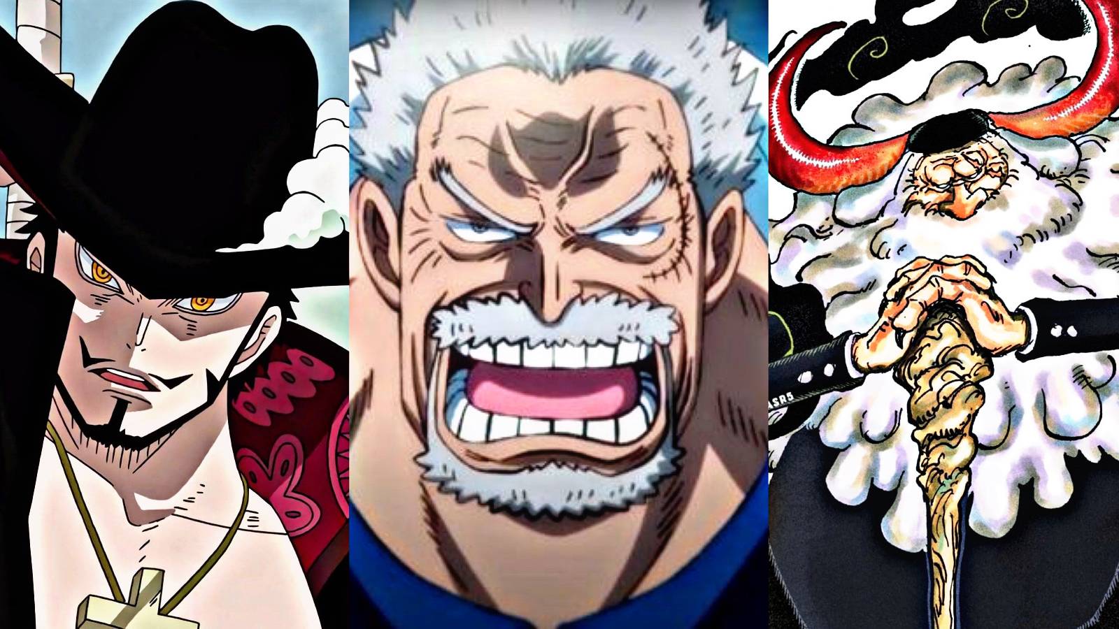 Mihawk garp saturn one piece