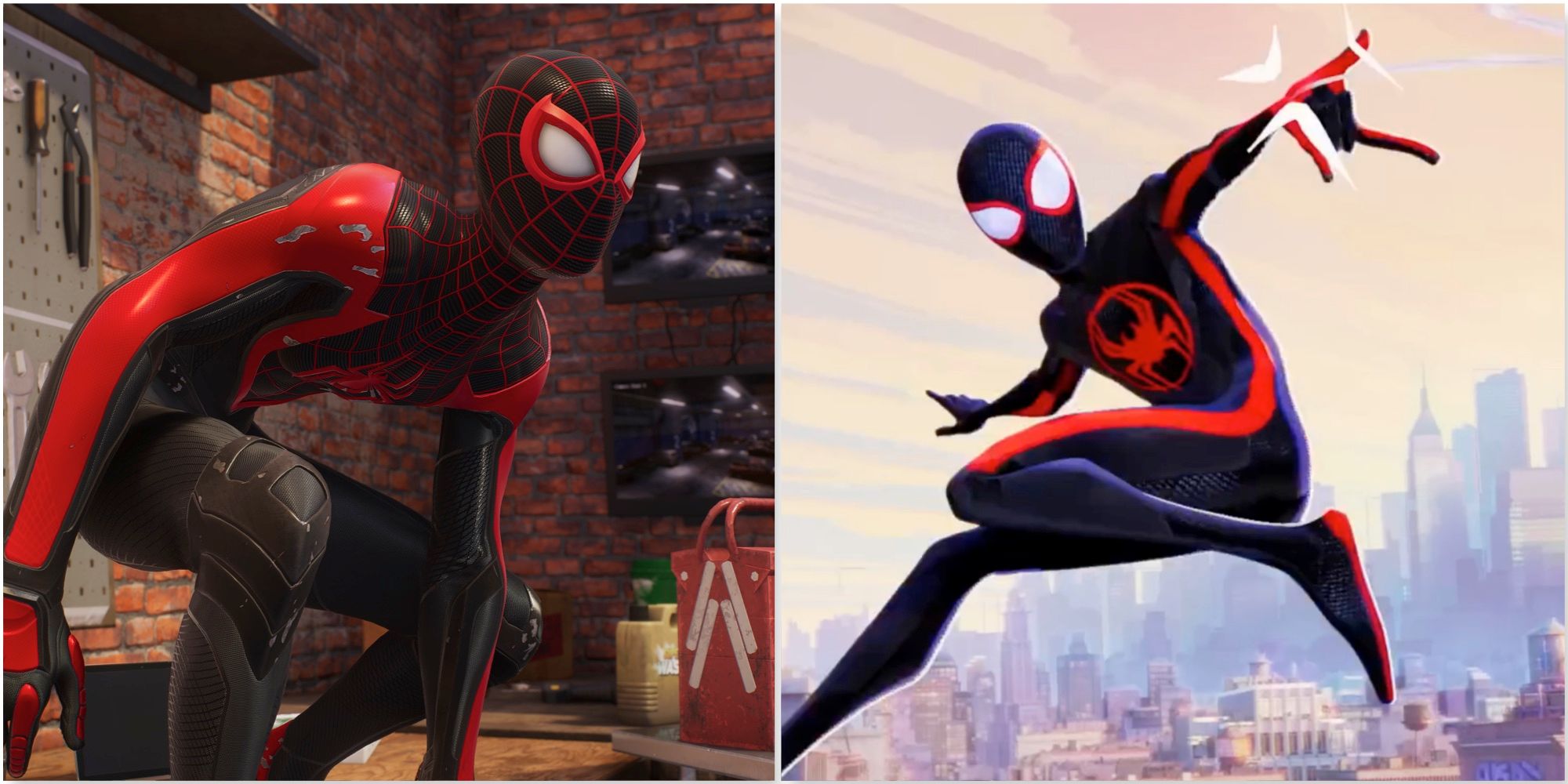 Miles in Marvel’s Spider-Man 2 and Spider-Man Across the Spider-Verse