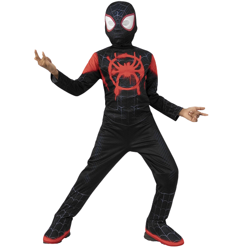 Kid in a Miles Morales Spider-Man costume