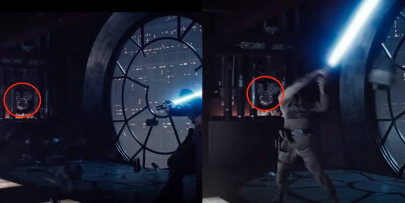 the iconic Mickey Mouse icon, in Cloud City