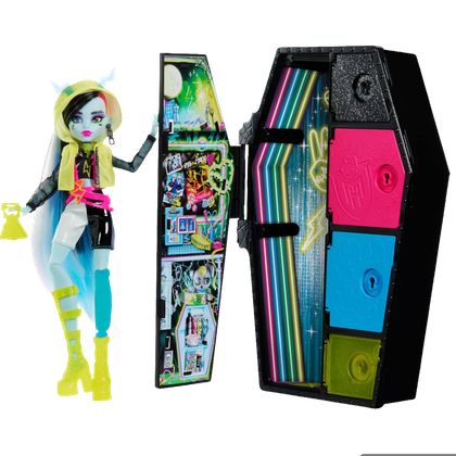 Monster High Skulltimate Secrets Neon Frights Frankie Stein Doll 