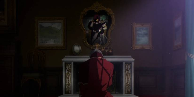 Mordred reprimanding Prev in Eminence in Shadow