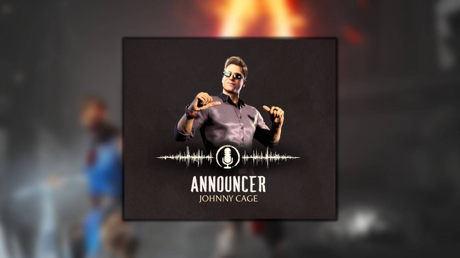 image showing johnny cage as an announcer in mortal kombat 1. 