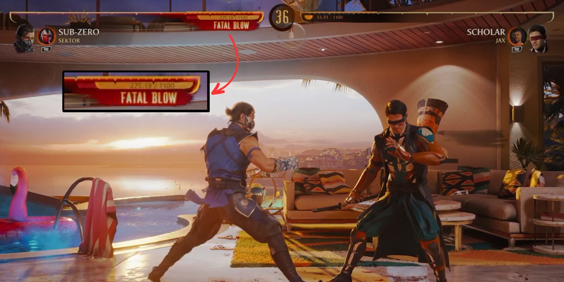 image showing an activated fatal blow in mortal kombat 1. 