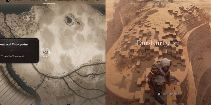 northern wilderness dur-kurigalzu viewpoint assassin creed mirage